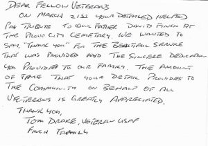 Thank You from the Tom Drake Family photo 2